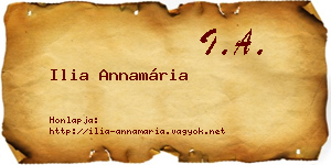 Ilia Annamária névjegykártya